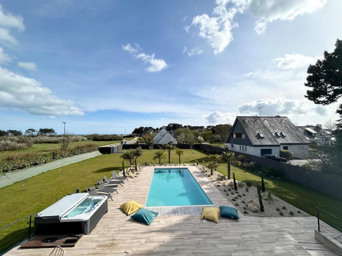 Superbe Villa Tout Confort Avec Piscine Chauffee Er Couverte Et Spa A 2 Pas De La Plage Fouesnant Exterior foto