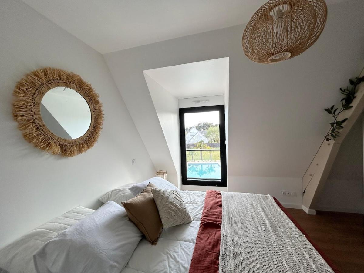 Superbe Villa Tout Confort Avec Piscine Chauffee Er Couverte Et Spa A 2 Pas De La Plage Fouesnant Exterior foto