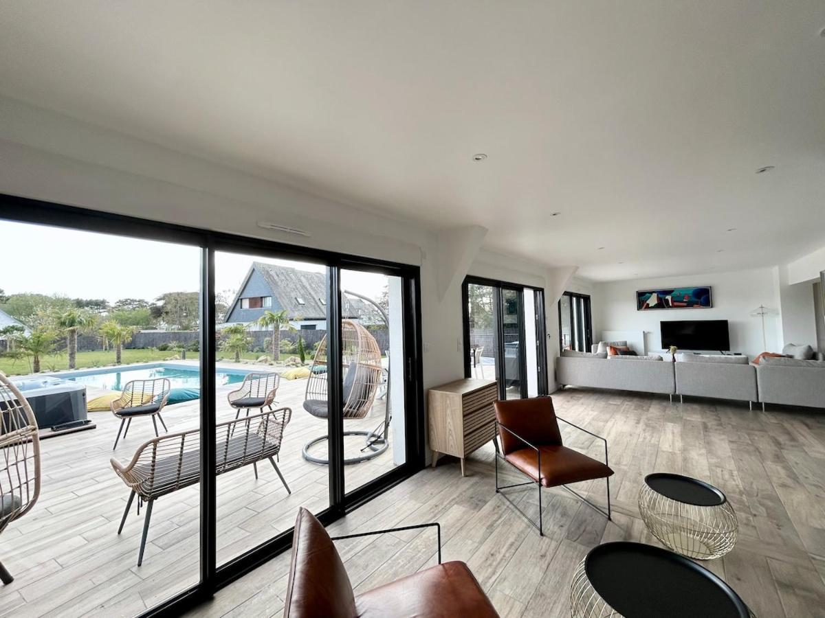 Superbe Villa Tout Confort Avec Piscine Chauffee Er Couverte Et Spa A 2 Pas De La Plage Fouesnant Exterior foto