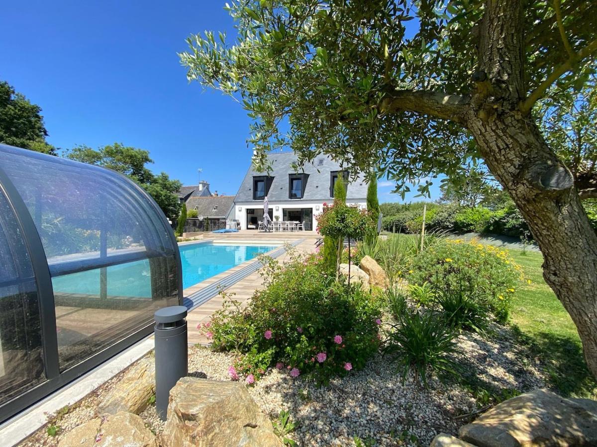 Superbe Villa Tout Confort Avec Piscine Chauffee Er Couverte Et Spa A 2 Pas De La Plage Fouesnant Exterior foto